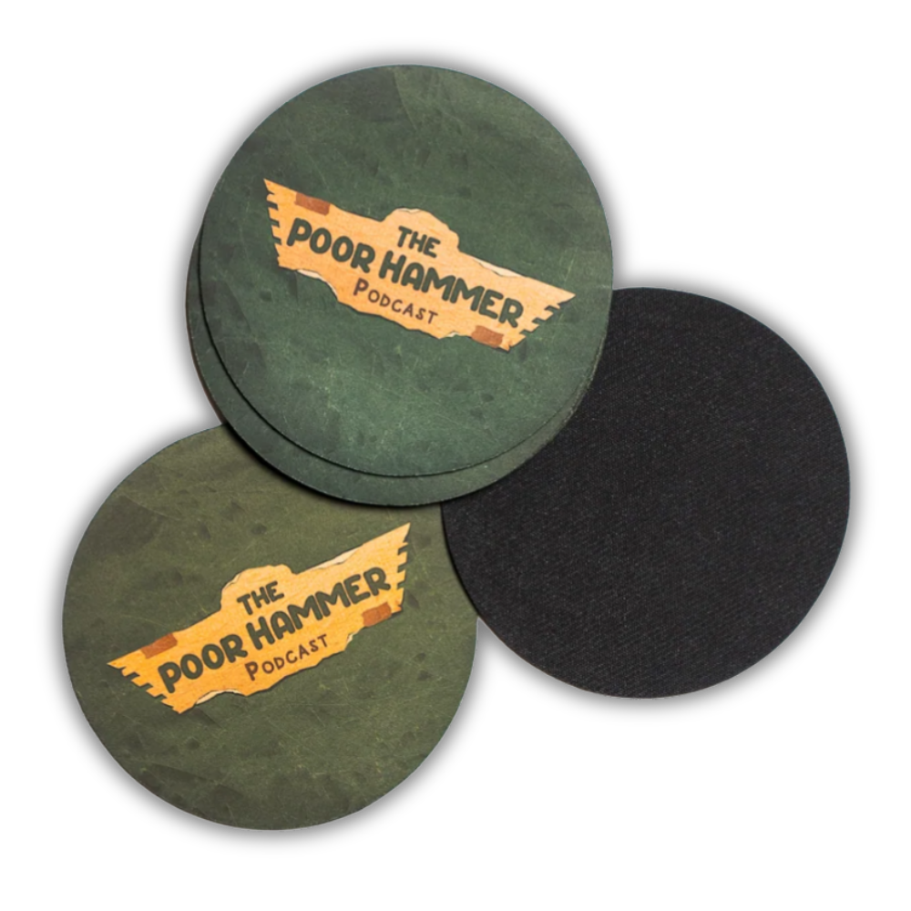 Poorhammer | Main Logo - Drink Coaster